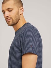 T-Shirt mit Streifenmuster - Männer - Sailor Blue Melange T-Shirt mit Streifenmuster - Männer - Sailor Blue Melange - 9 - TOM TAILOR