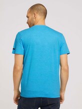 T-Shirt mit Streifenmuster - Männer - aquarius snow melange T-Shirt mit Streifenmuster - Männer - aquarius snow melange - 2 - TOM TAILOR