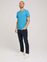 T-Shirt mit Streifenmuster - Männer - aquarius snow melange T-Shirt mit Streifenmuster - Männer - aquarius snow melange - 3 - TOM TAILOR