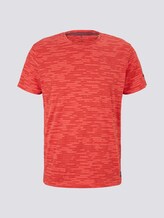 T-Shirt mit Streifenmuster - Männer - powerful red white melange T-Shirt mit Streifenmuster - Männer - powerful red white melange - 7 - TOM TAILOR