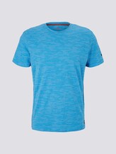 T-Shirt mit Streifenmuster - Männer - bright ibiza blue melange T-Shirt mit Streifenmuster - Männer - bright ibiza blue melange - 7 - TOM TAILOR