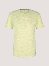 T-Shirt mit Streifenmuster - Männer - pale yellow white melange T-Shirt mit Streifenmuster - Männer - pale yellow white melange - 7 - TOM TAILOR