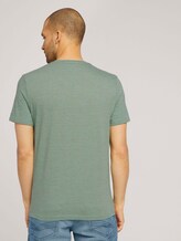 T-Shirt mit Streifenmuster - Männer - mint green grindle melange T-Shirt mit Streifenmuster - Männer - mint green grindle melange - 2 - TOM TAILOR