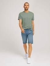 T-Shirt mit Streifenmuster - Männer - mint green grindle melange T-Shirt mit Streifenmuster - Männer - mint green grindle melange - 3 - TOM TAILOR