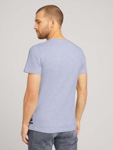 Strukturiertes T-Shirt - Männer - Light Stone Grey Melange Strukturiertes T-Shirt - Männer - Light Stone Grey Melange - 2 - TOM TAILOR