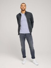 Strukturiertes T-Shirt - Männer - Light Stone Grey Melange Strukturiertes T-Shirt - Männer - Light Stone Grey Melange - 3 - TOM TAILOR