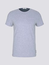 Strukturiertes T-Shirt - Männer - Light Stone Grey Melange Strukturiertes T-Shirt - Männer - Light Stone Grey Melange - 7 - TOM TAILOR