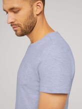 Strukturiertes T-Shirt - Männer - Light Stone Grey Melange Strukturiertes T-Shirt - Männer - Light Stone Grey Melange - 9 - TOM TAILOR