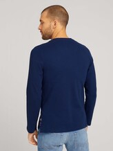 Strukturiertes Langarmshirt - Männer - Dark Blue Strukturiertes Langarmshirt - Männer - Dark Blue - 2 - TOM TAILOR