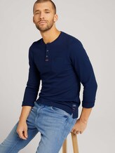 Strukturiertes Langarmshirt - Männer - Dark Blue Strukturiertes Langarmshirt - Männer - Dark Blue - 5 - TOM TAILOR