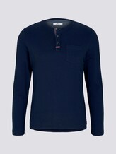 Strukturiertes Langarmshirt - Männer - Dark Blue Strukturiertes Langarmshirt - Männer - Dark Blue - 7 - TOM TAILOR