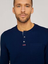 Strukturiertes Langarmshirt - Männer - Dark Blue Strukturiertes Langarmshirt - Männer - Dark Blue - 9 - TOM TAILOR