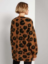 langer Cardigan mit Leoprint - Frauen - big leo jacquard langer Cardigan mit Leoprint - Frauen - big leo jacquard - 2 - TOM TAILOR Denim
