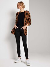 langer Cardigan mit Leoprint - Frauen - big leo jacquard langer Cardigan mit Leoprint - Frauen - big leo jacquard - 3 - TOM TAILOR Denim