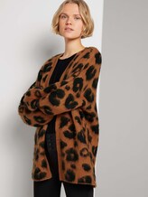langer Cardigan mit Leoprint - Frauen - big leo jacquard langer Cardigan mit Leoprint - Frauen - big leo jacquard - 5 - TOM TAILOR Denim