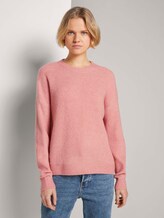 Strickpullover in Melange Optik - Frauen - cozy rose melange Strickpullover in Melange Optik - Frauen - cozy rose melange - 1 - TOM TAILOR Denim