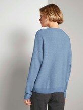Strickpullover in Melange Optik - Frauen - soft mid blue melange Strickpullover in Melange Optik - Frauen - soft mid blue melange - 2 - TOM TAILOR Denim