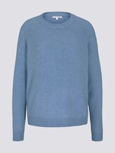 Strickpullover in Melange Optik - Frauen - soft mid blue melange Strickpullover in Melange Optik - Frauen - soft mid blue melange - 7 - TOM TAILOR Denim