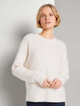 Strickpullover in Melange Optik - Frauen - dusty beige melange Strickpullover in Melange Optik - Frauen - dusty beige melange - 1 - TOM TAILOR Denim