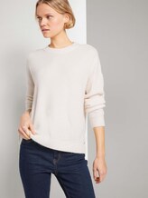 Strickpullover in Melange Optik - Frauen - dusty beige melange Strickpullover in Melange Optik - Frauen - dusty beige melange - 5 - TOM TAILOR Denim