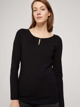 Langarmshirt mit Raffung - Frauen - deep black Langarmshirt mit Raffung - Frauen - deep black - 5 - TOM TAILOR