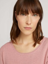 Knitted cotton sweater - Women - blush rose melange Knitted cotton sweater - Women - blush rose melange - 9 - TOM TAILOR