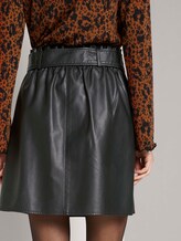 Minirock mit Bindegürtel - Frauen - deep black Minirock mit Bindegürtel - Frauen - deep black - 10 - TOM TAILOR Denim