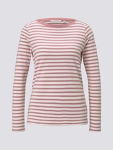Gestreiftes Langarmshirt mit Bio-Baumwolle - Frauen - rose white stripe Gestreiftes Langarmshirt mit Bio-Baumwolle - Frauen - rose white stripe - 7 - TOM TAILOR Denim