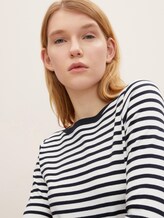 Gestreiftes Langarmshirt mit Bio-Baumwolle - Frauen - navy white stripe Gestreiftes Langarmshirt mit Bio-Baumwolle - Frauen - navy white stripe - 9 - TOM TAILOR Denim