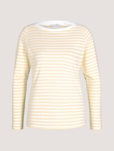 Gestreiftes Langarmshirt mit Bio-Baumwolle - Frauen - white yellow stripe Gestreiftes Langarmshirt mit Bio-Baumwolle - Frauen - white yellow stripe - 7 - TOM TAILOR Denim