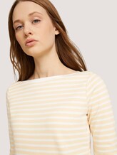Gestreiftes Langarmshirt mit Bio-Baumwolle - Frauen - white yellow stripe Gestreiftes Langarmshirt mit Bio-Baumwolle - Frauen - white yellow stripe - 9 - TOM TAILOR Denim