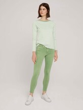 Gestreiftes Langarmshirt mit Bio-Baumwolle - Frauen - green white stripe Gestreiftes Langarmshirt mit Bio-Baumwolle - Frauen - green white stripe - 3 - TOM TAILOR Denim