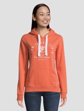 Hoodie mit Print - Frauen - burnt coral Hoodie mit Print - Frauen - burnt coral - 1 - TOM TAILOR Denim