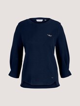 Sweatshirt mit Ärmeldetail mit Bio-Baumwolle - Frauen - Sky Captain Blue Sweatshirt mit Ärmeldetail mit Bio-Baumwolle - Frauen - Sky Captain Blue - 7 - TOM TAILOR Denim