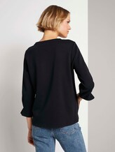 Sweatshirt mit Ärmeldetail - Frauen - Deep Black Sweatshirt mit Ärmeldetail - Frauen - Deep Black - 2 - TOM TAILOR Denim