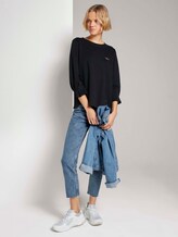 Sweatshirt mit Ärmeldetail - Frauen - Deep Black Sweatshirt mit Ärmeldetail - Frauen - Deep Black - 3 - TOM TAILOR Denim