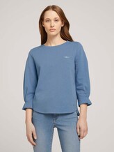 Sweatshirt mit Bio-Baumwolle - Frauen - soft mid blue Sweatshirt mit Bio-Baumwolle - Frauen - soft mid blue - 1 - TOM TAILOR Denim