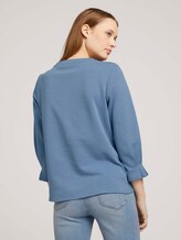 Sweatshirt mit Bio-Baumwolle - Frauen - soft mid blue Sweatshirt mit Bio-Baumwolle - Frauen - soft mid blue - 2 - TOM TAILOR Denim