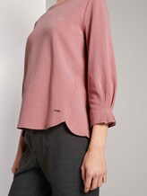 Ärmelfalten Sweatshirt mit Bio-Baumwolle - Frauen - cozy rose Ärmelfalten Sweatshirt mit Bio-Baumwolle - Frauen - cozy rose - 10 - TOM TAILOR Denim