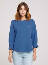 Sweatshirt mit Bio-Baumwolle - Frauen - mid blue Sweatshirt mit Bio-Baumwolle - Frauen - mid blue - 1 - TOM TAILOR Denim