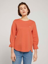 Sweatshirt mit Bio-Baumwolle - Frauen - sundown coral Sweatshirt mit Bio-Baumwolle - Frauen - sundown coral - 1 - TOM TAILOR Denim