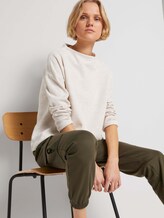 Sweatshirt mit kurzem Stehkragen - Frauen - creme beige melange Sweatshirt mit kurzem Stehkragen - Frauen - creme beige melange - 5 - TOM TAILOR Denim