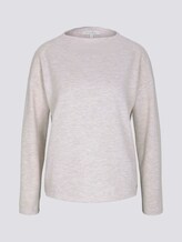 Sweatshirt mit kurzem Stehkragen - Frauen - creme beige melange Sweatshirt mit kurzem Stehkragen - Frauen - creme beige melange - 7 - TOM TAILOR Denim
