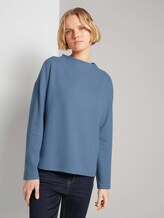 Sweatshirt mit kurzem Stehkragen - Frauen - soft mid blue Sweatshirt mit kurzem Stehkragen - Frauen - soft mid blue - 1 - TOM TAILOR Denim