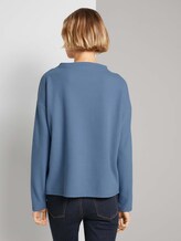 Sweatshirt mit kurzem Stehkragen - Frauen - soft mid blue Sweatshirt mit kurzem Stehkragen - Frauen - soft mid blue - 2 - TOM TAILOR Denim