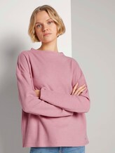 Sweatshirt met korte opstaande kraag - Vrouwen - cozy rose Sweatshirt met korte opstaande kraag - Vrouwen - cozy rose - 1 - TOM TAILOR Denim