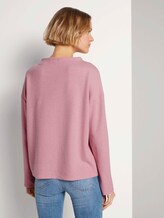Sweatshirt met korte opstaande kraag - Vrouwen - cozy rose Sweatshirt met korte opstaande kraag - Vrouwen - cozy rose - 2 - TOM TAILOR Denim