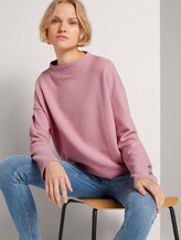 Sweatshirt met korte opstaande kraag - Vrouwen - cozy rose Sweatshirt met korte opstaande kraag - Vrouwen - cozy rose - 5 - TOM TAILOR Denim