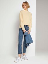 Sweatshirt mit kurzem Stehkragen - Frauen - soft yellow Sweatshirt mit kurzem Stehkragen - Frauen - soft yellow - 3 - TOM TAILOR Denim
