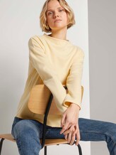 Sweatshirt mit kurzem Stehkragen - Frauen - soft yellow Sweatshirt mit kurzem Stehkragen - Frauen - soft yellow - 5 - TOM TAILOR Denim